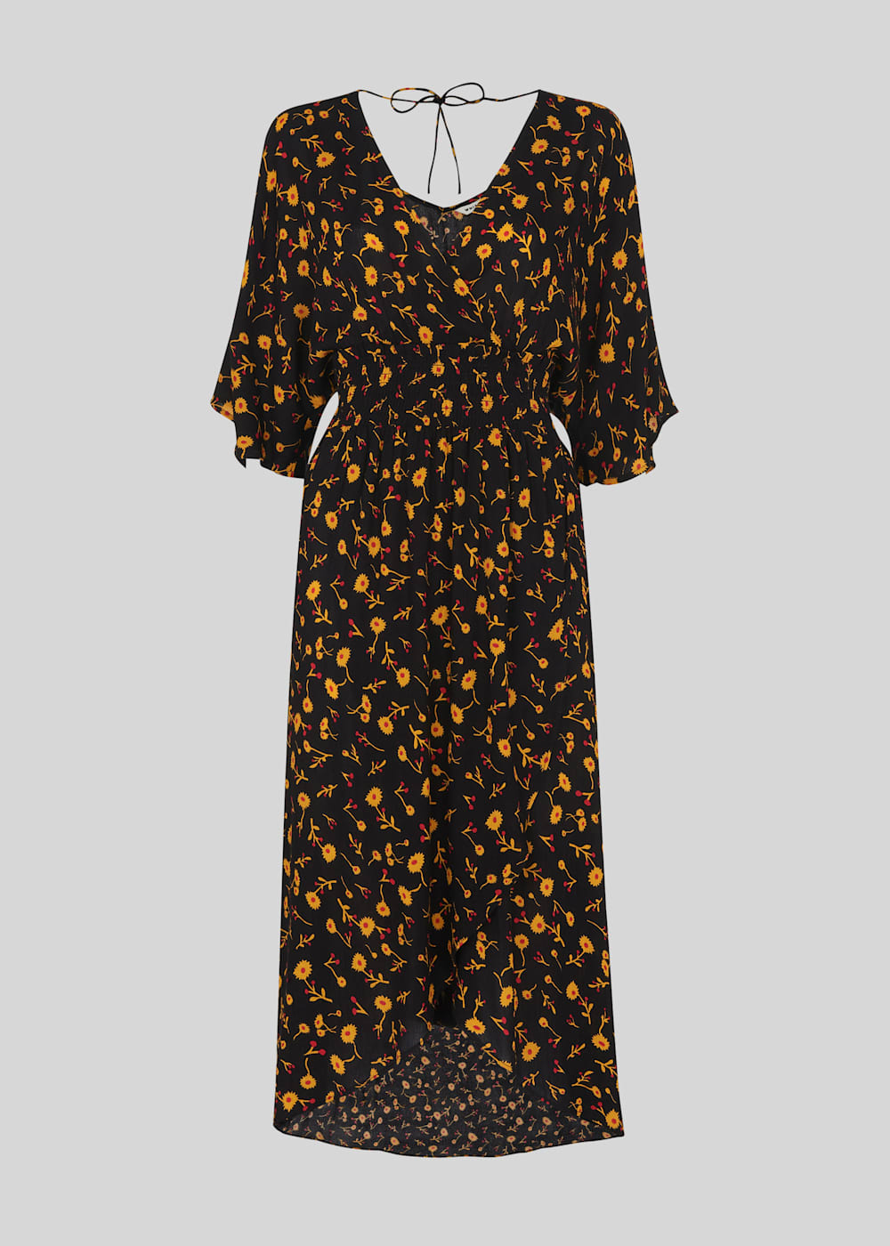 Whistles black wrap dress 2025