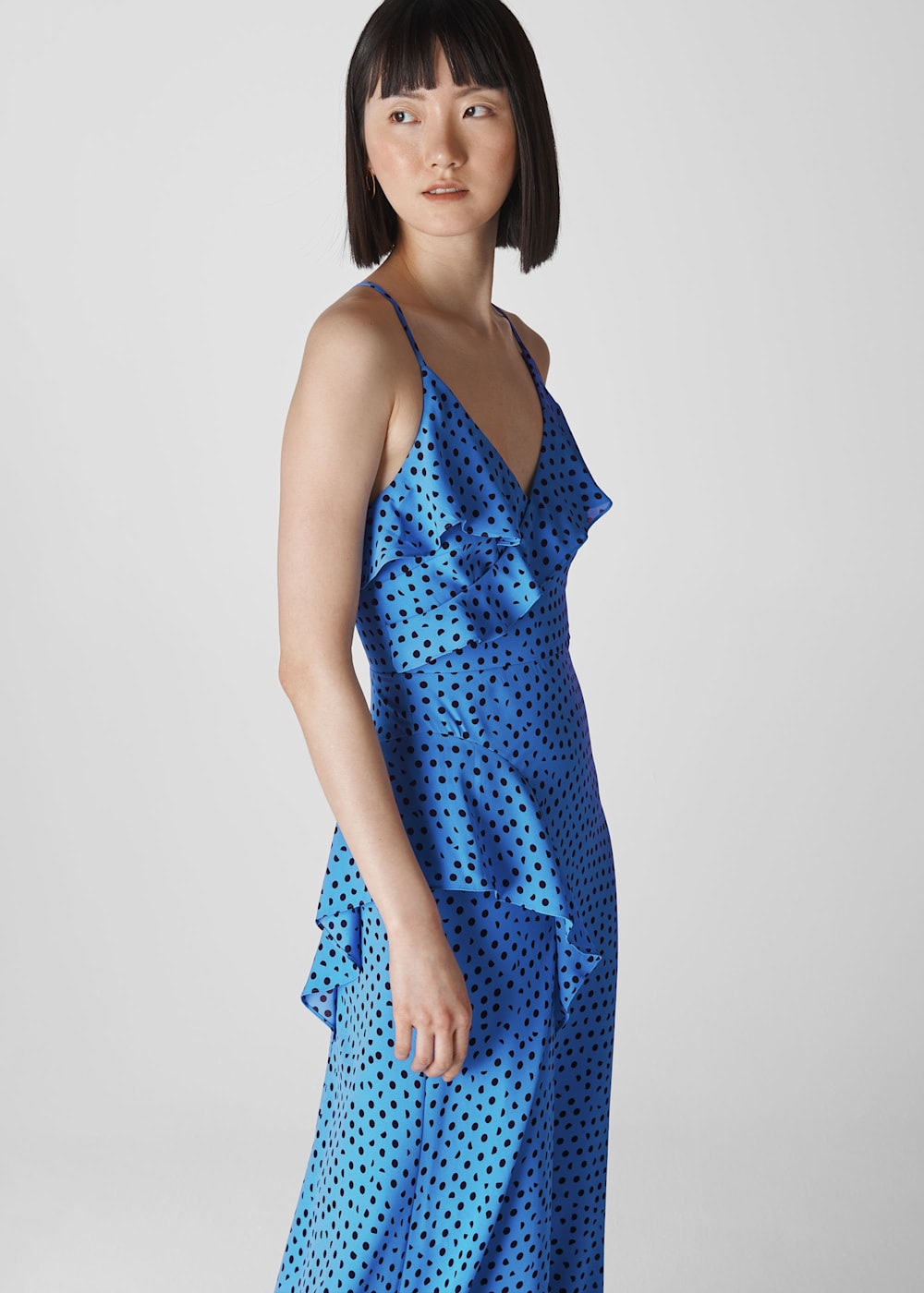 Blue Multi Lunar Spot Maxi Dress WHISTLES Whistles UK