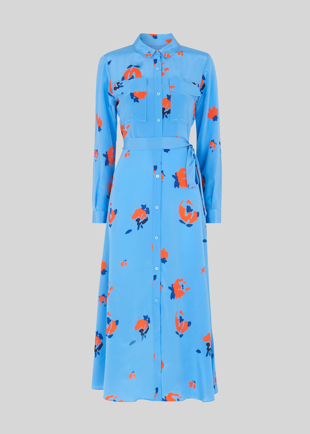 Elfrida bud print silk dress new arrivals