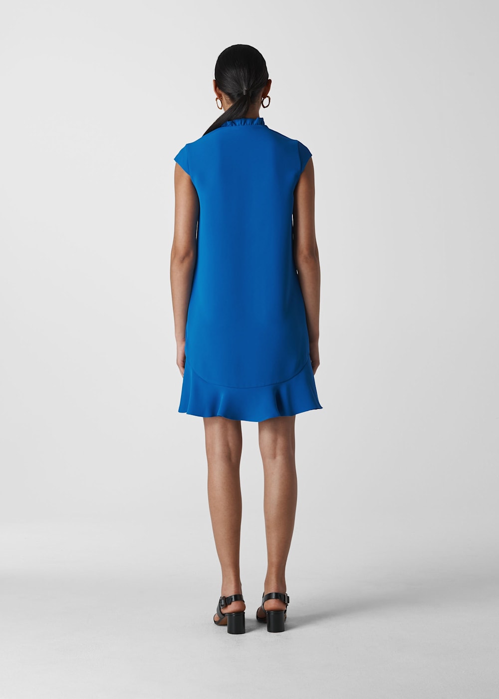 Blue Federica Crepe Dress