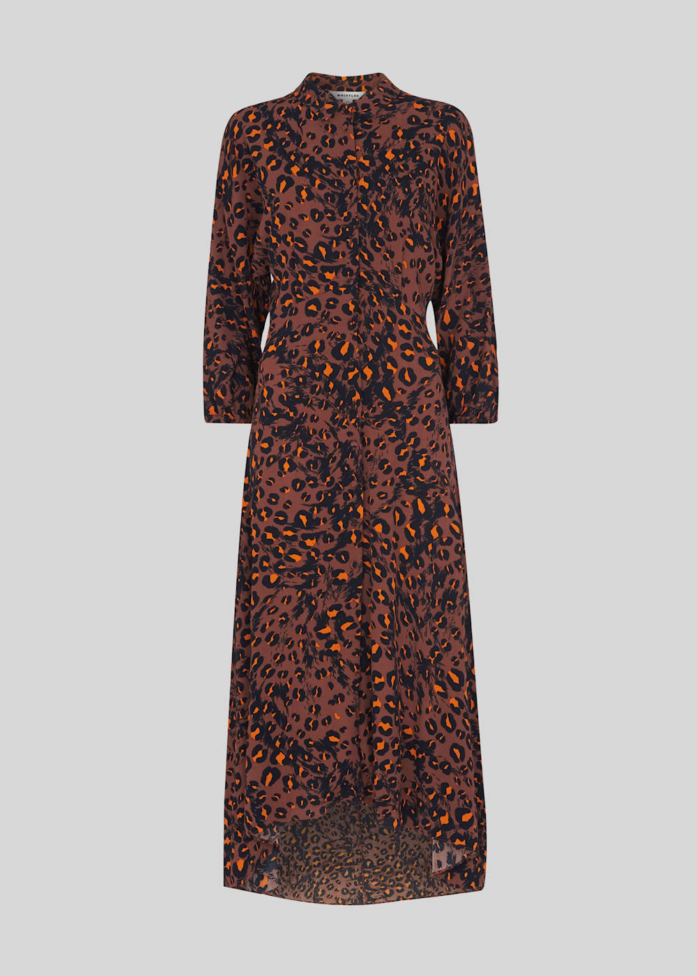 Brushed leopard button dress online