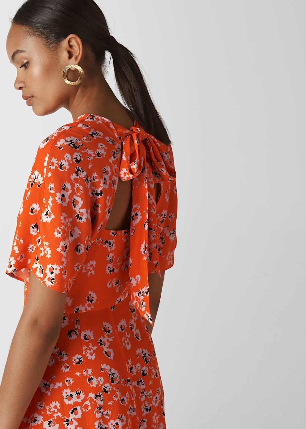 Whistles digital daisy zelena dress sale