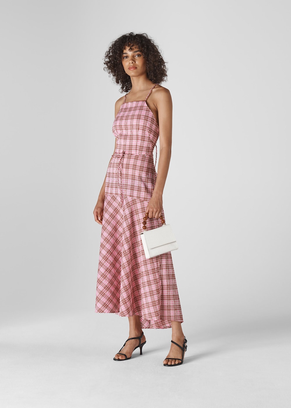 Strappy checked dress 2025