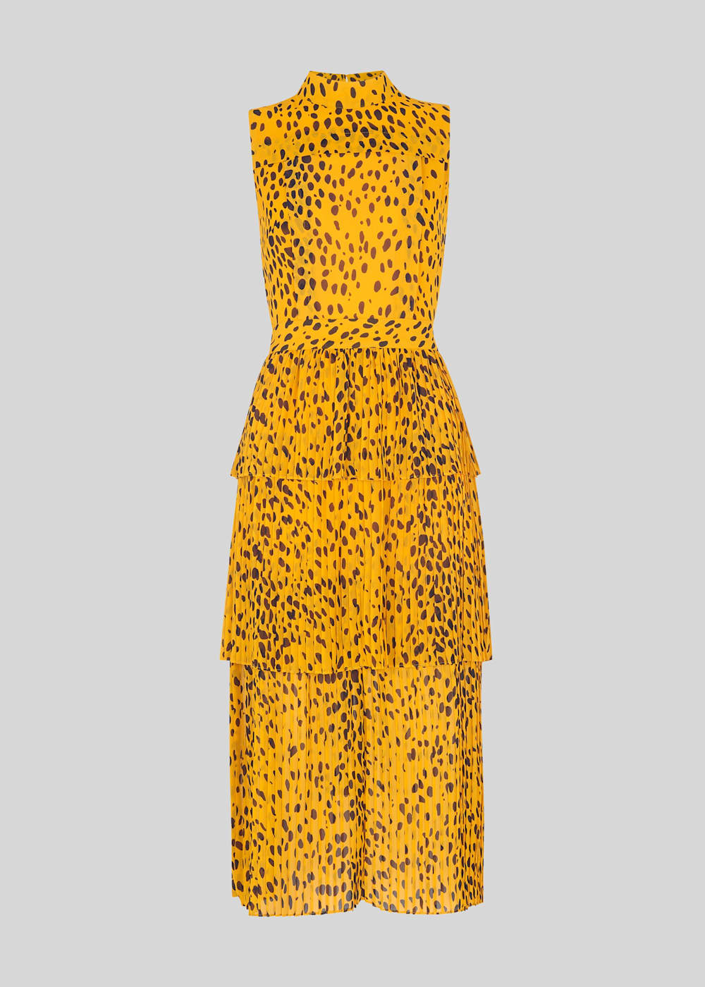 Yellow Multi Animal Print Tiered Dress WHISTLES Whistles UK