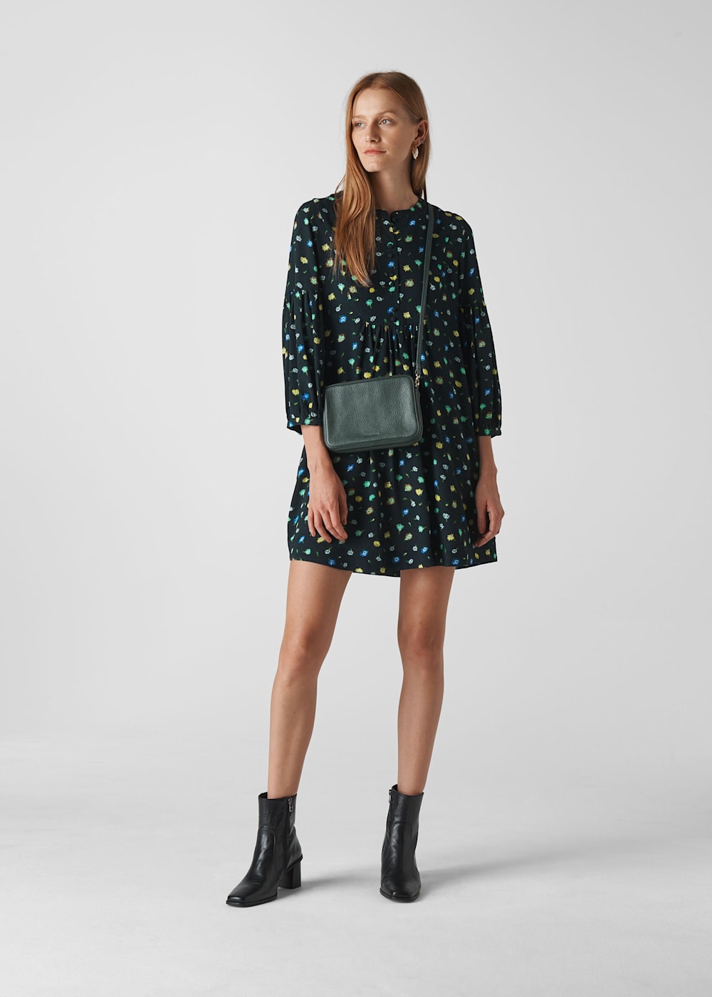 Whistles green floral dress deals