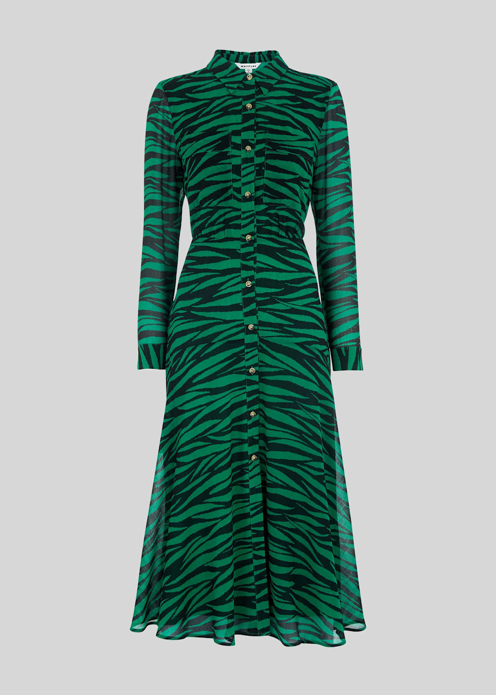 Green and black tiger print dress shop