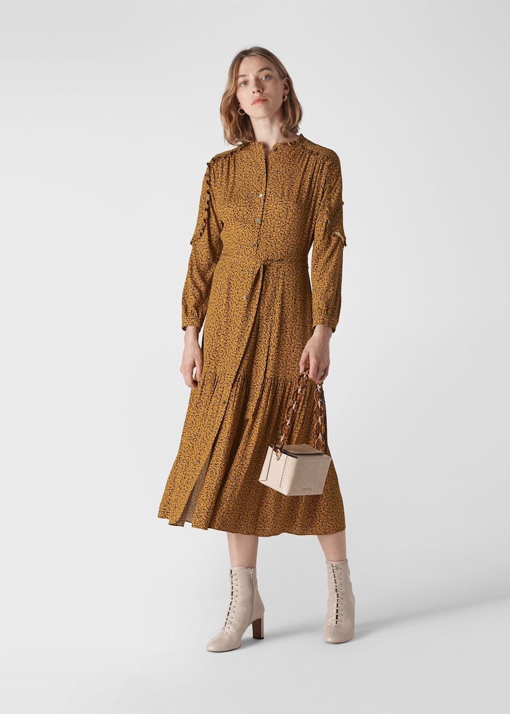 Autumn floral dress cheap