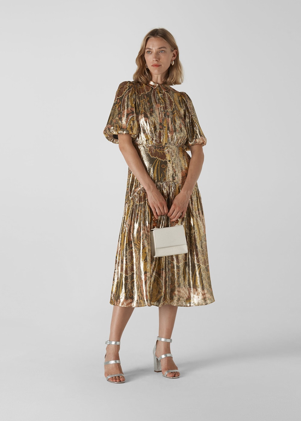 Whistles black and gold dress hot sale