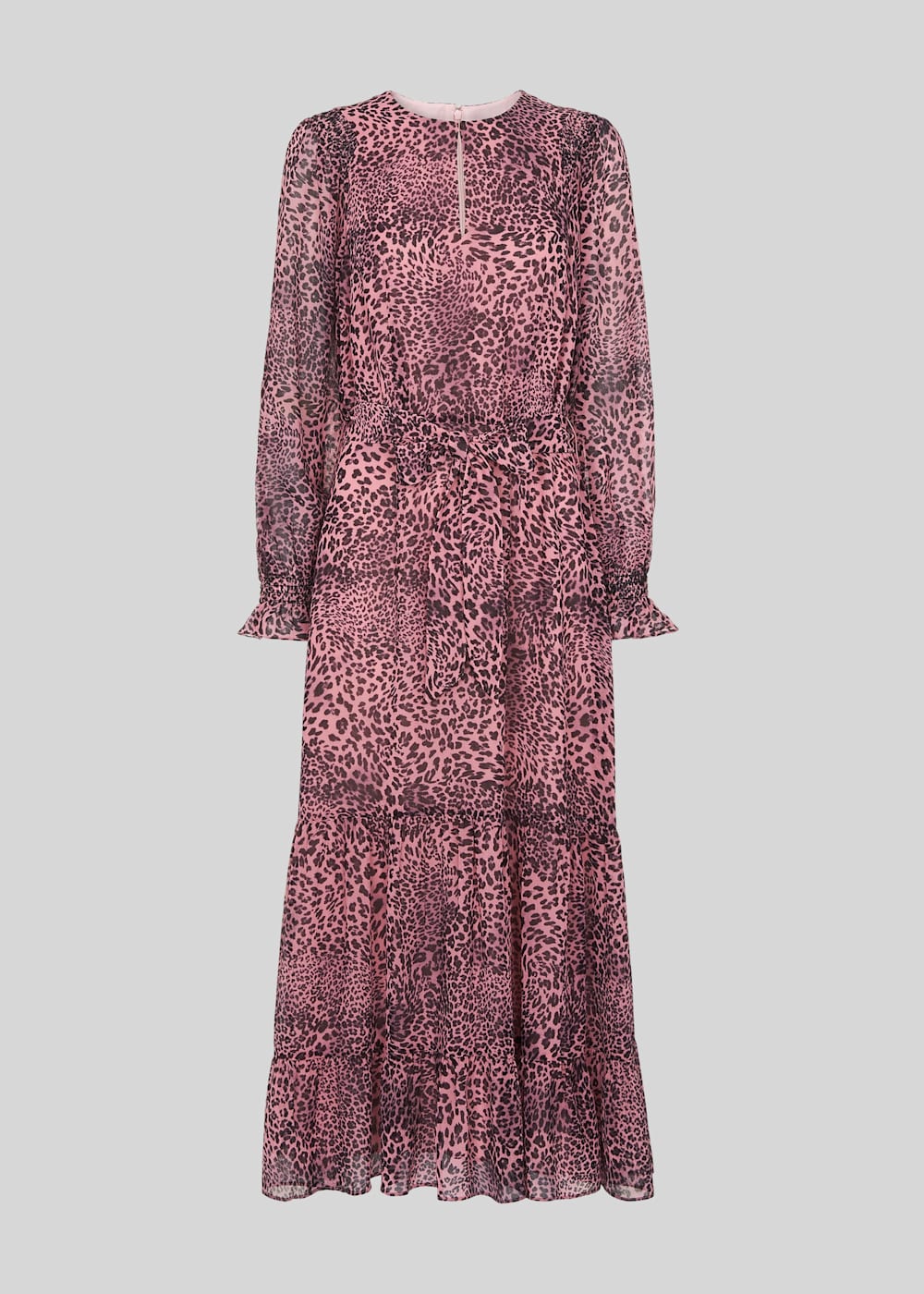 Whistles animal print tiered dress store