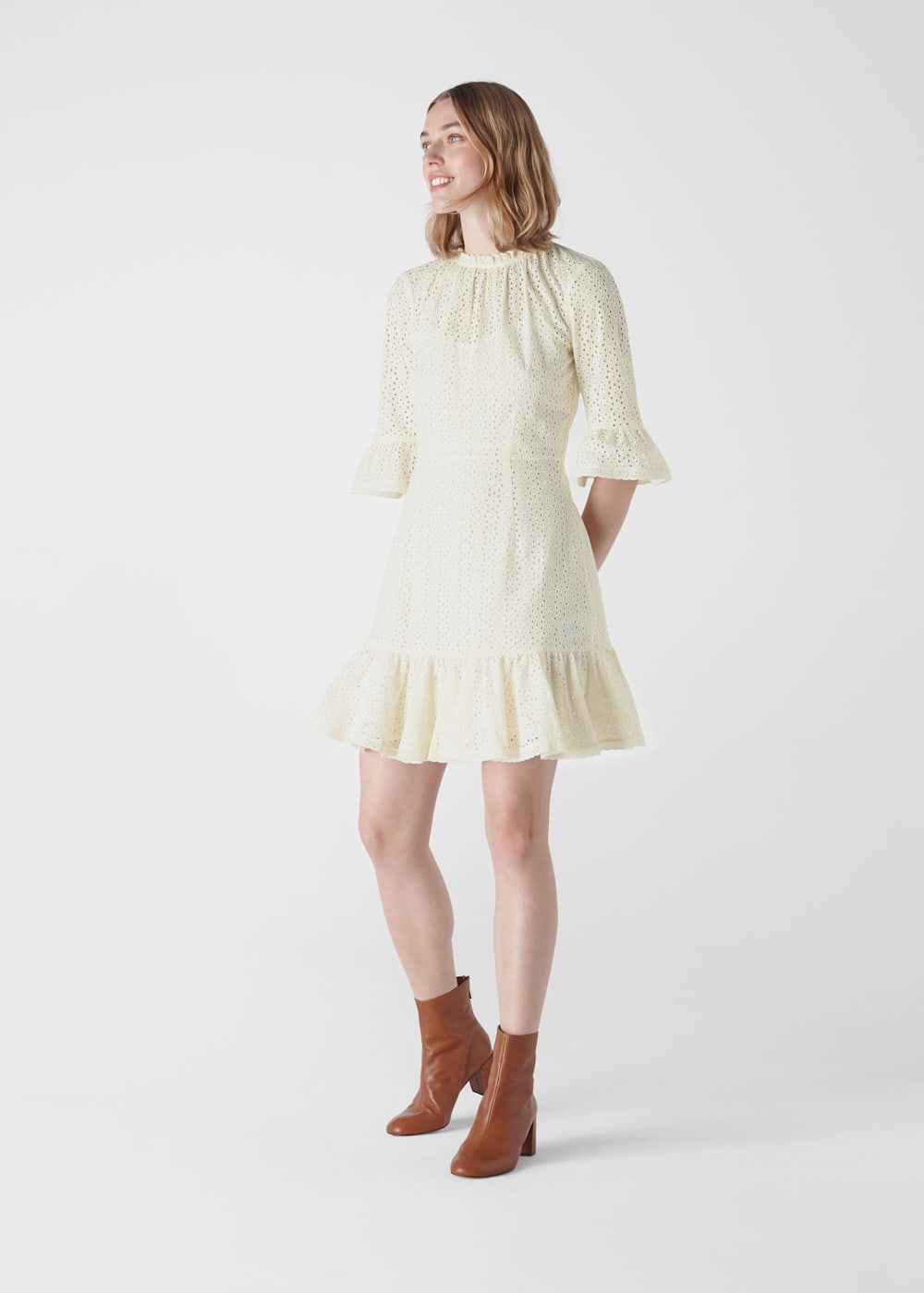 Whistles aggie embroidered dress 2025