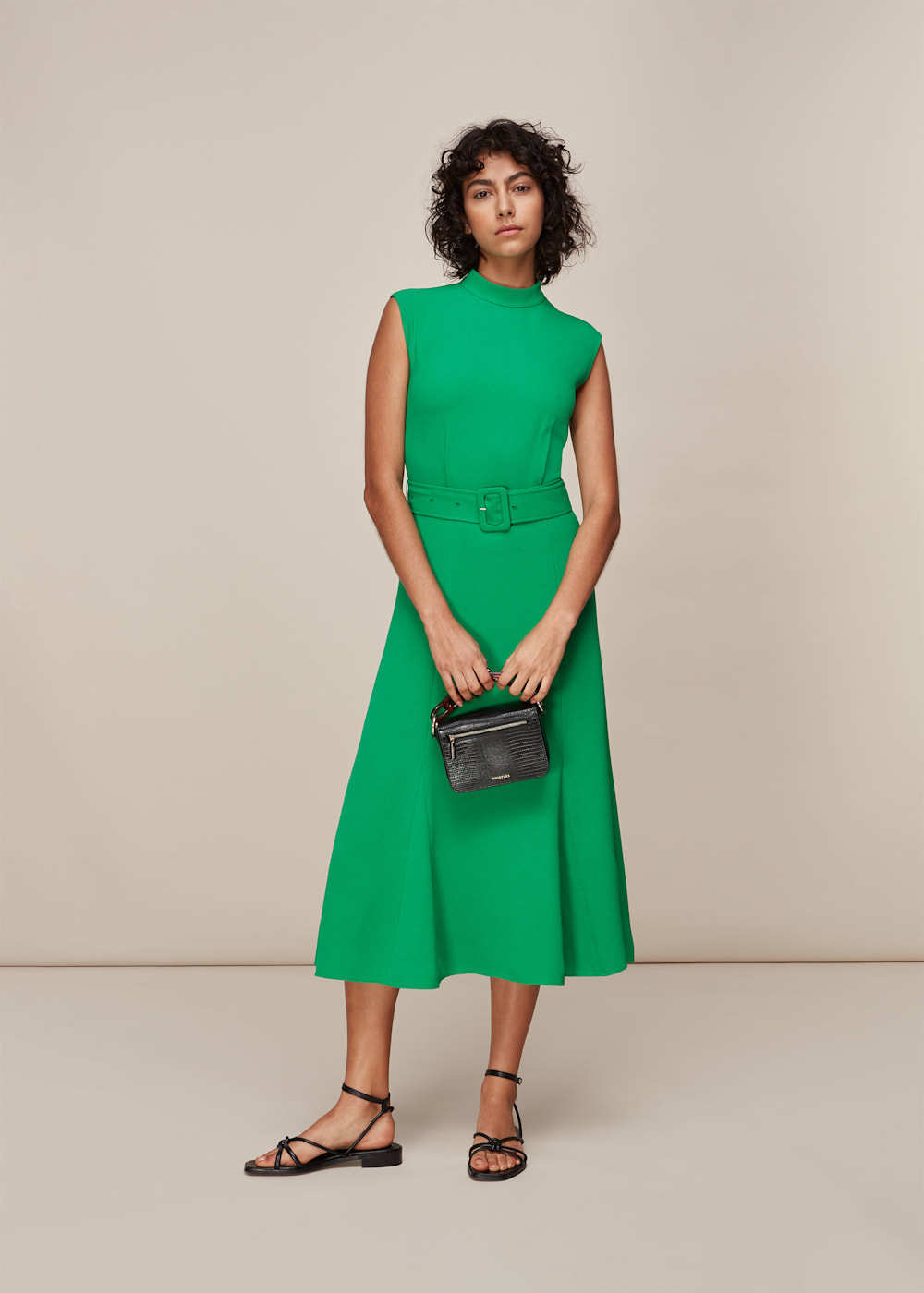 Whistles belted midi dress hot sale