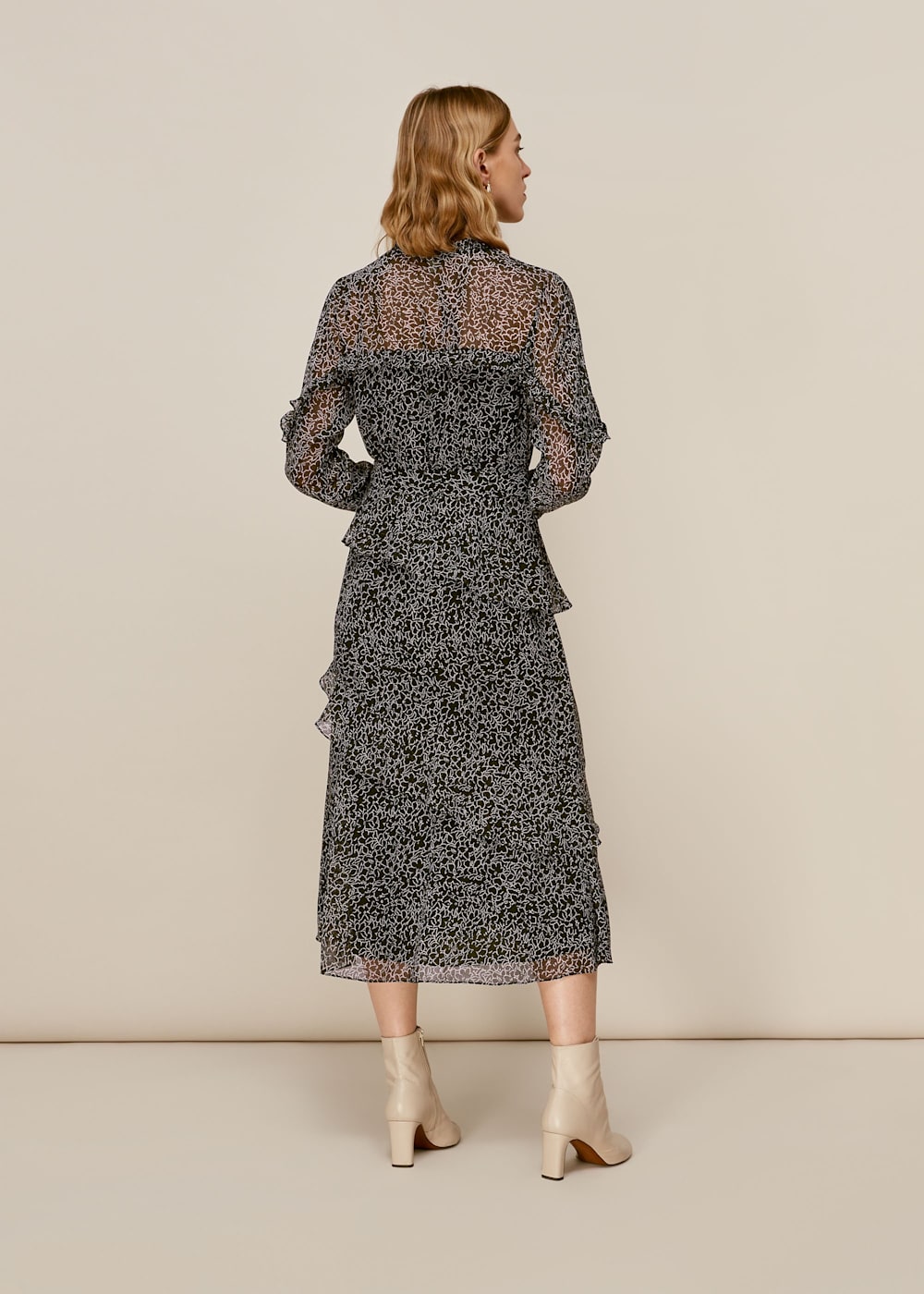 Macy's black floral dress top