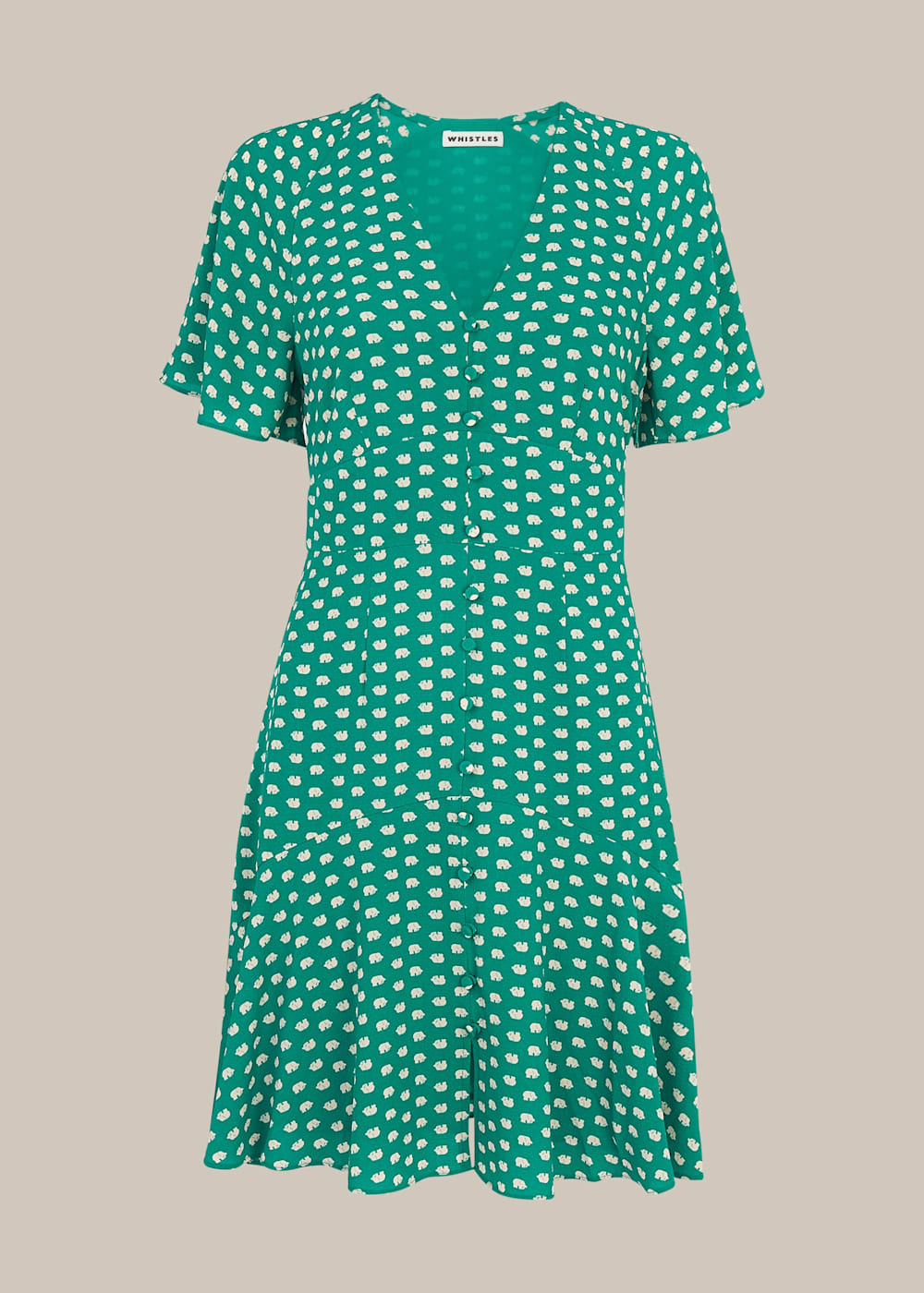 Green Multi Elephant Print Dress WHISTLES Whistles UK