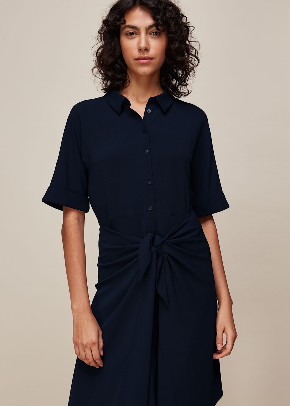 Whistles military tie front dress shop