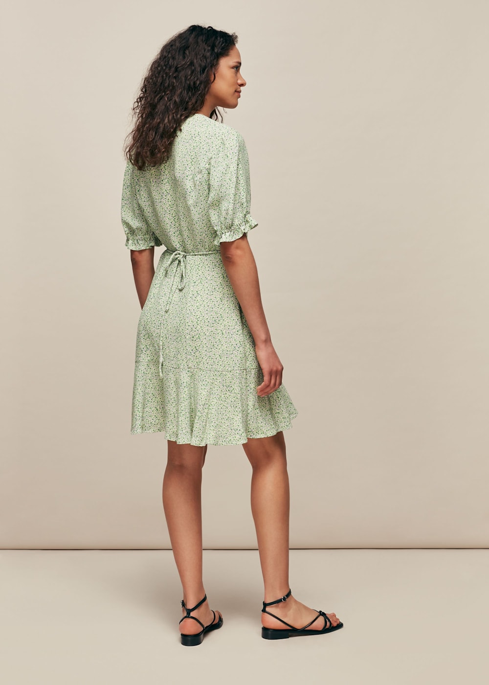 Whistles green wrap dress best sale