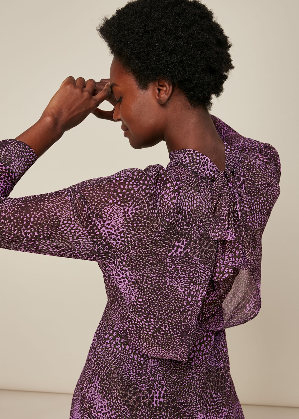 Pink Multi Snake Print Carlotta Dress WHISTLES Whistles UK