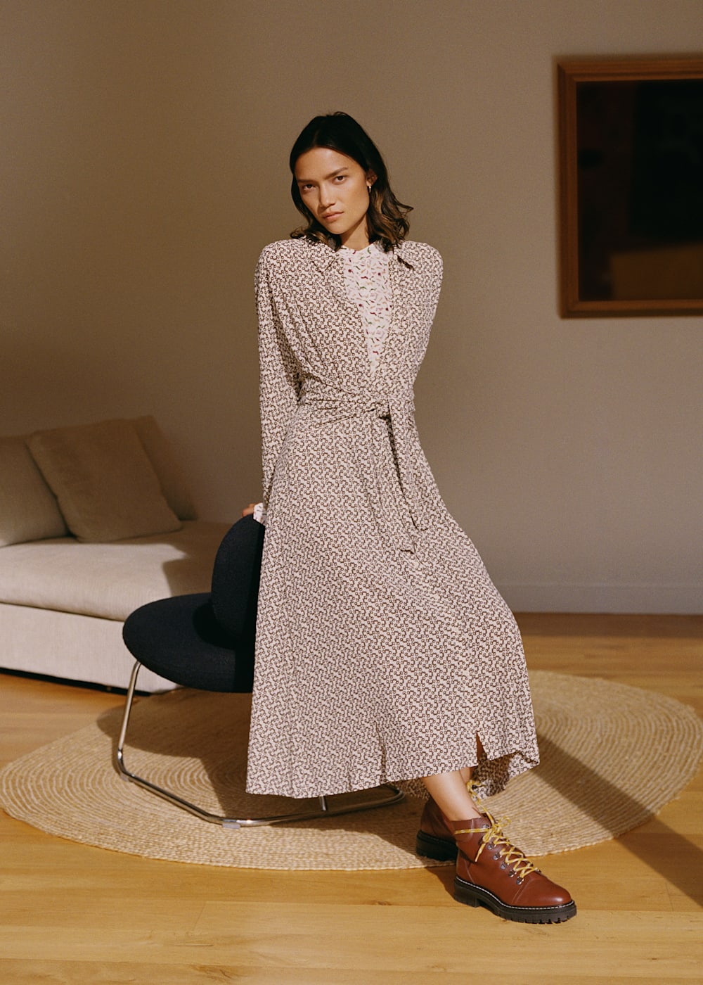 Whistles military tie front dress shop