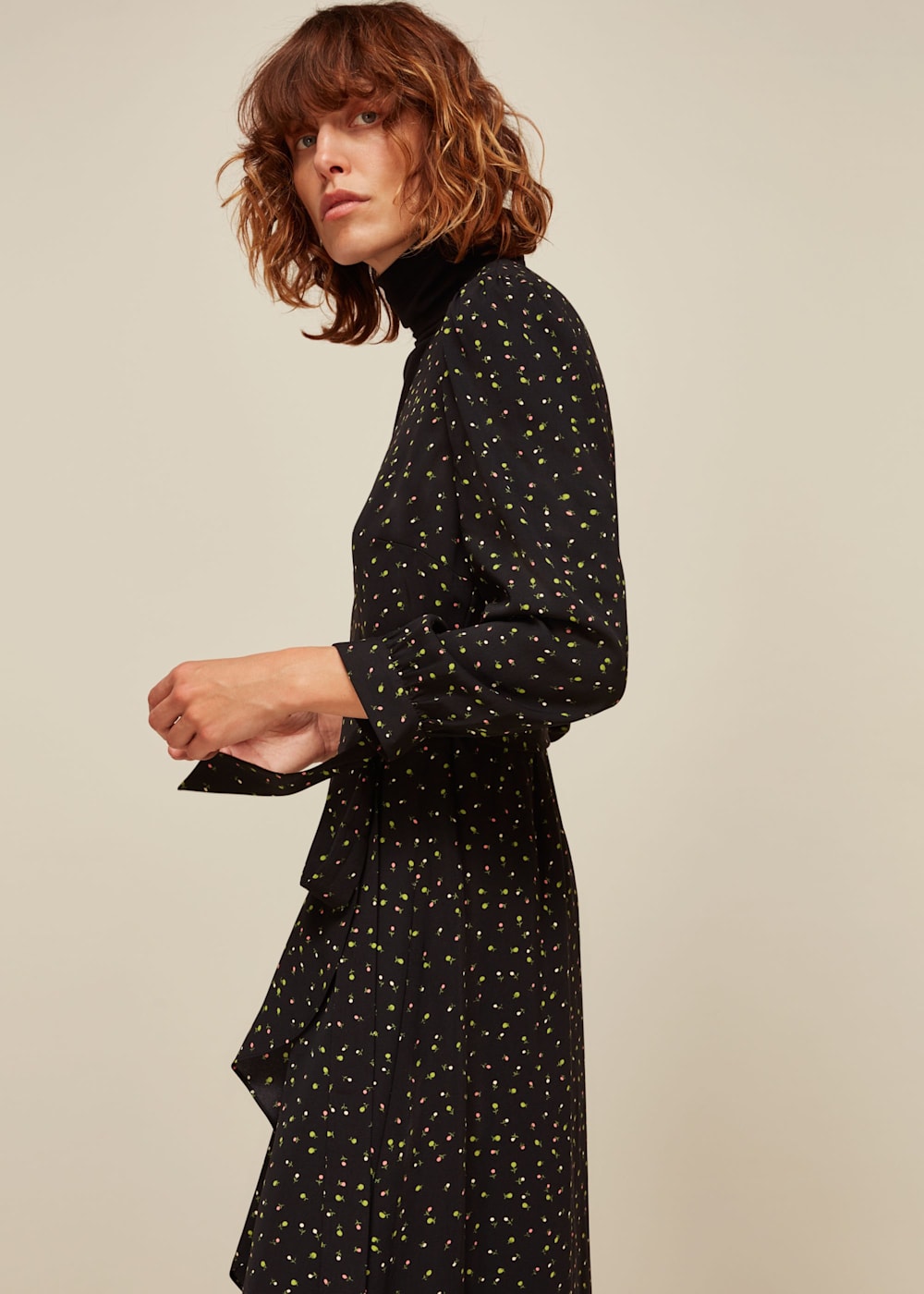 Multicolour Bright Bud Print Wrap Dress WHISTLES Whistles US