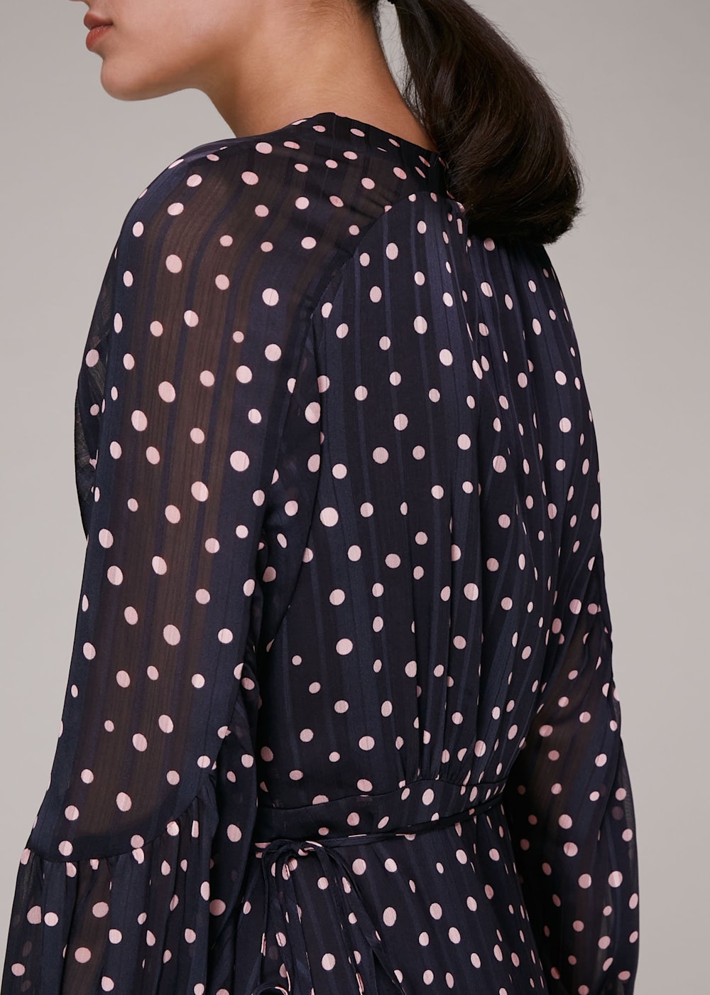 Whistles polka dot wrap dress deals