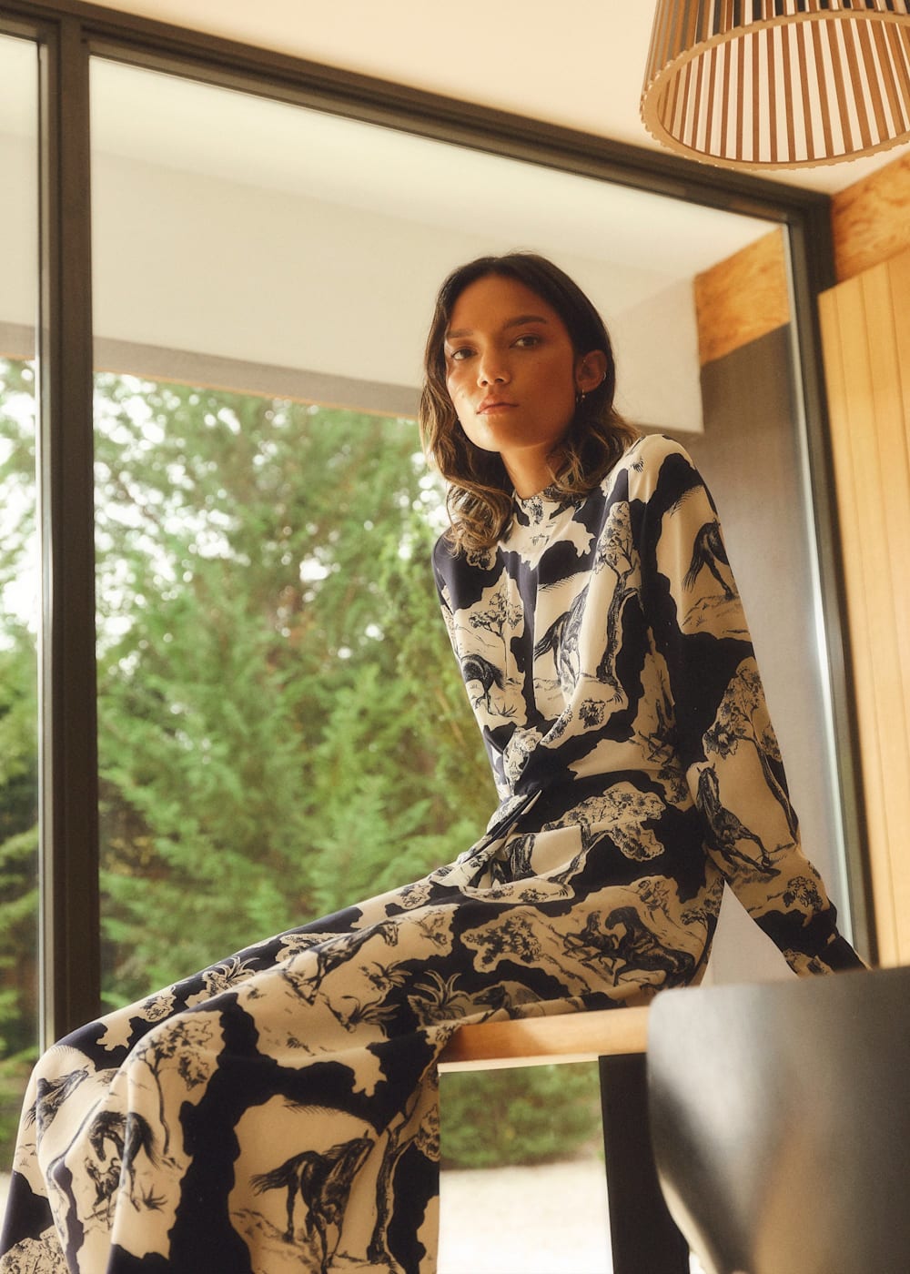 Whistles stallion print dress shop
