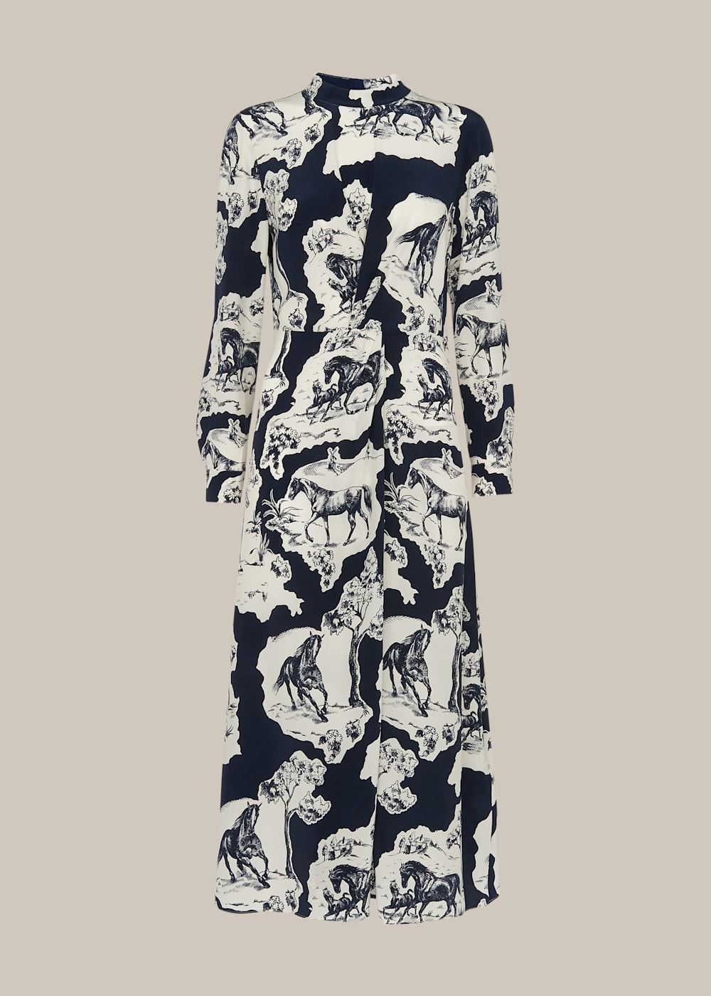 Whistles stallion print shirt dress hot sale