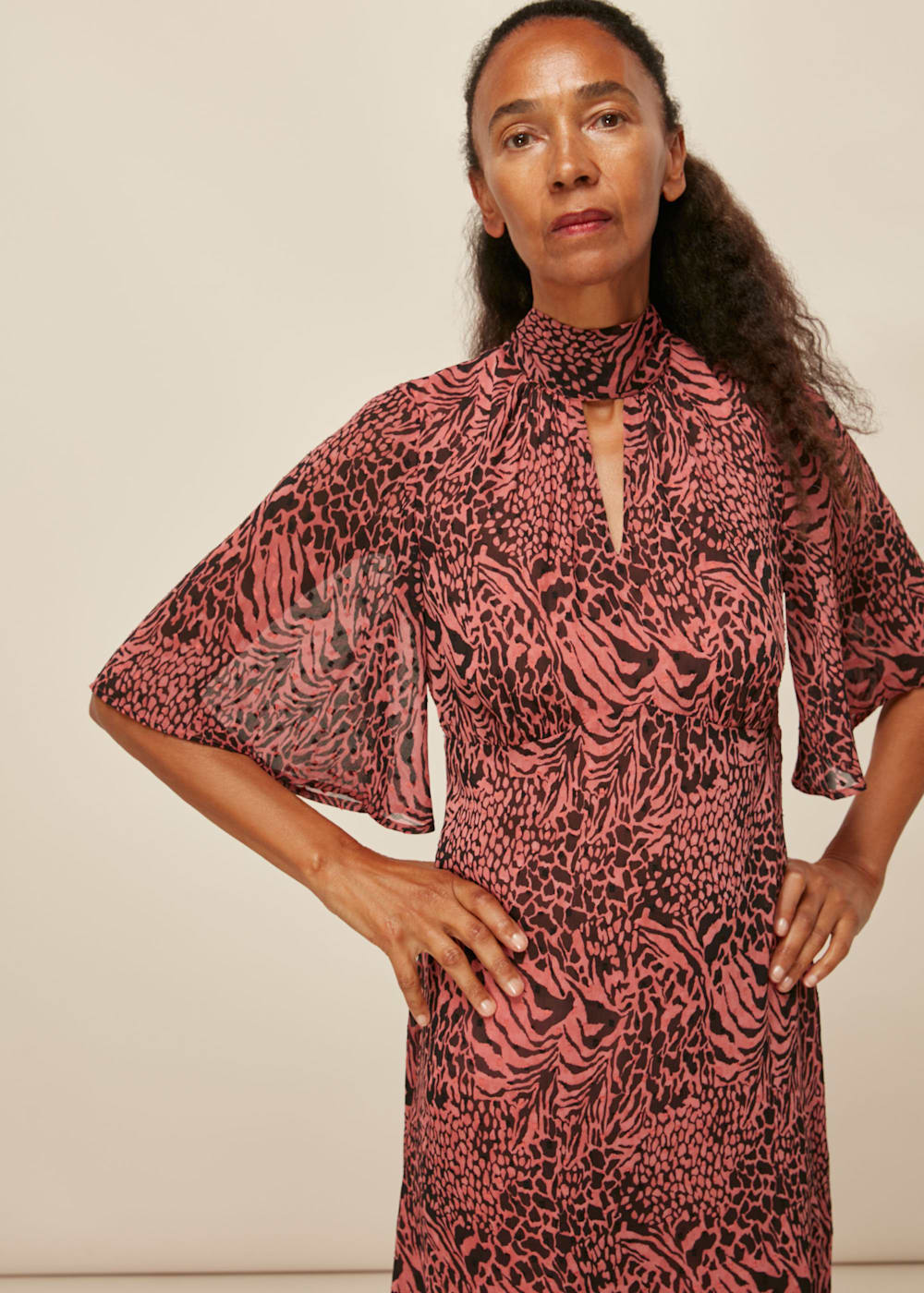 Midi zebra print dress new arrivals