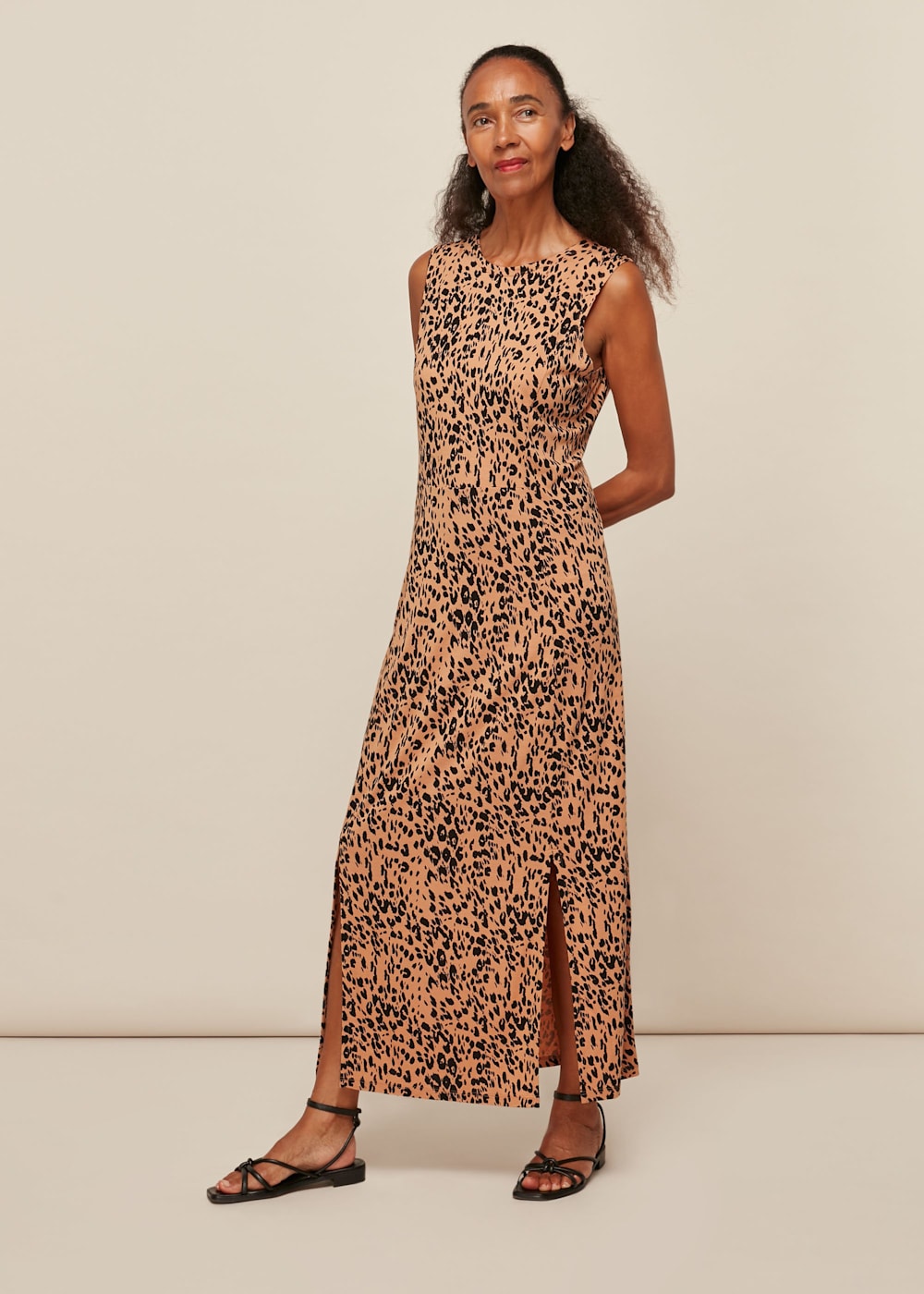 Jersey leopard print dress deals