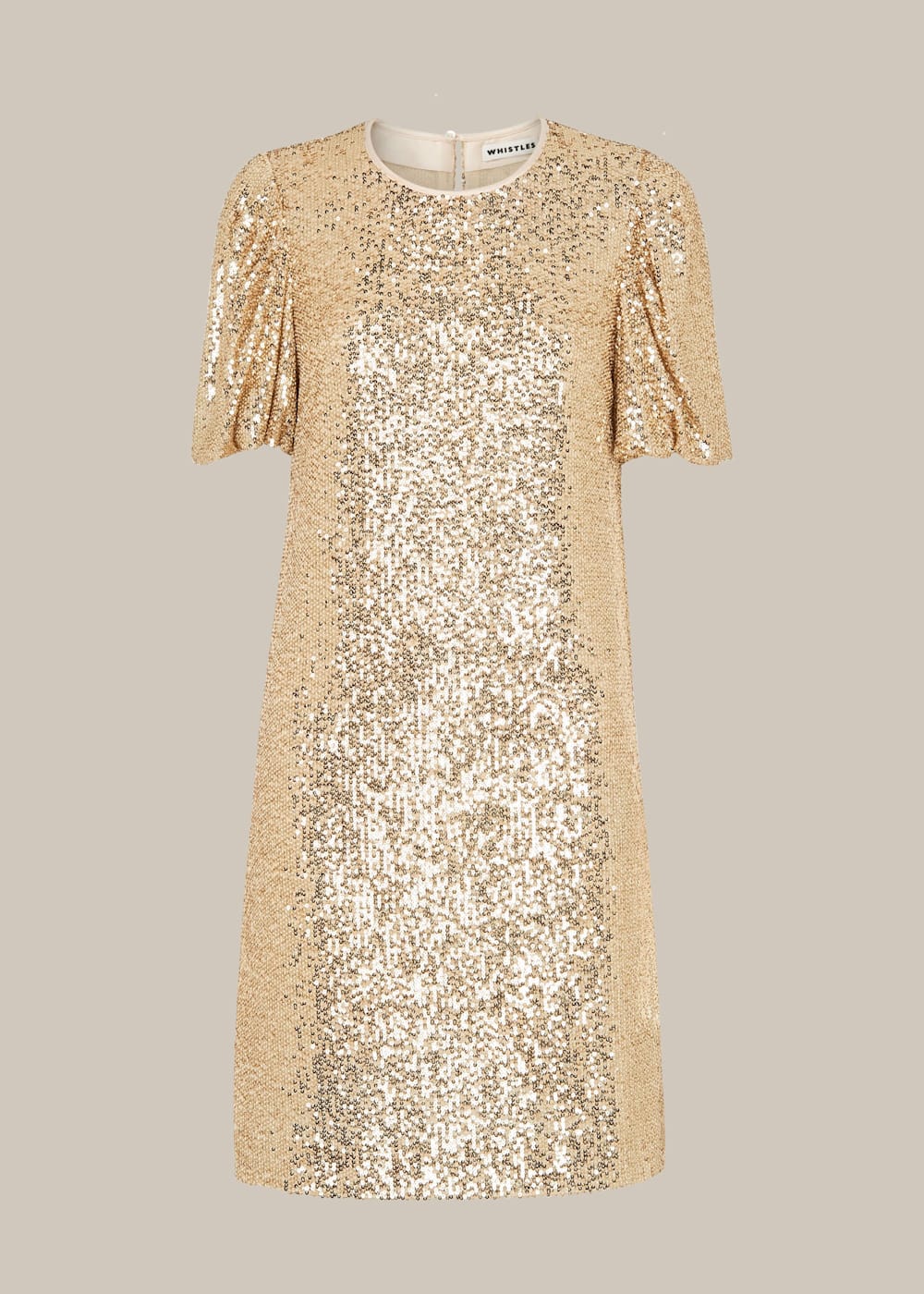 Light up the night champagne sequin shift dress online