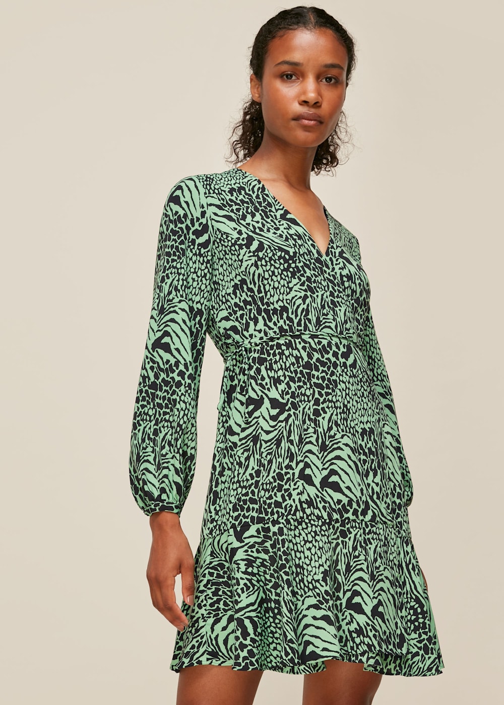 Multicolour Zebra Print Wrap Dress WHISTLES Whistles UK
