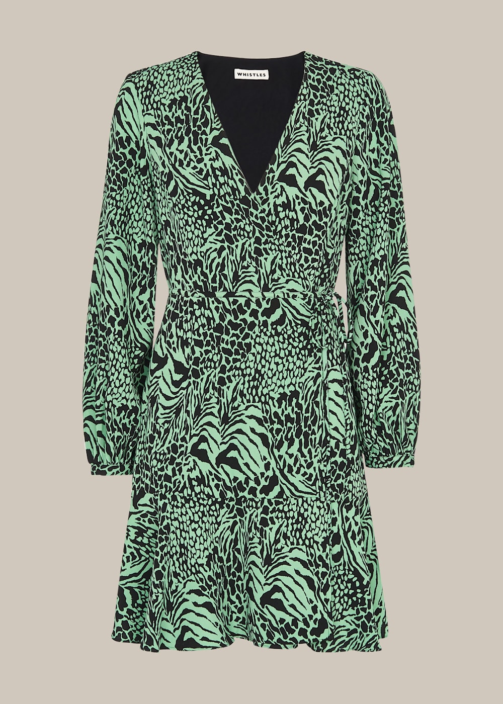 Whistles exclusive animal print wrap dress new arrivals