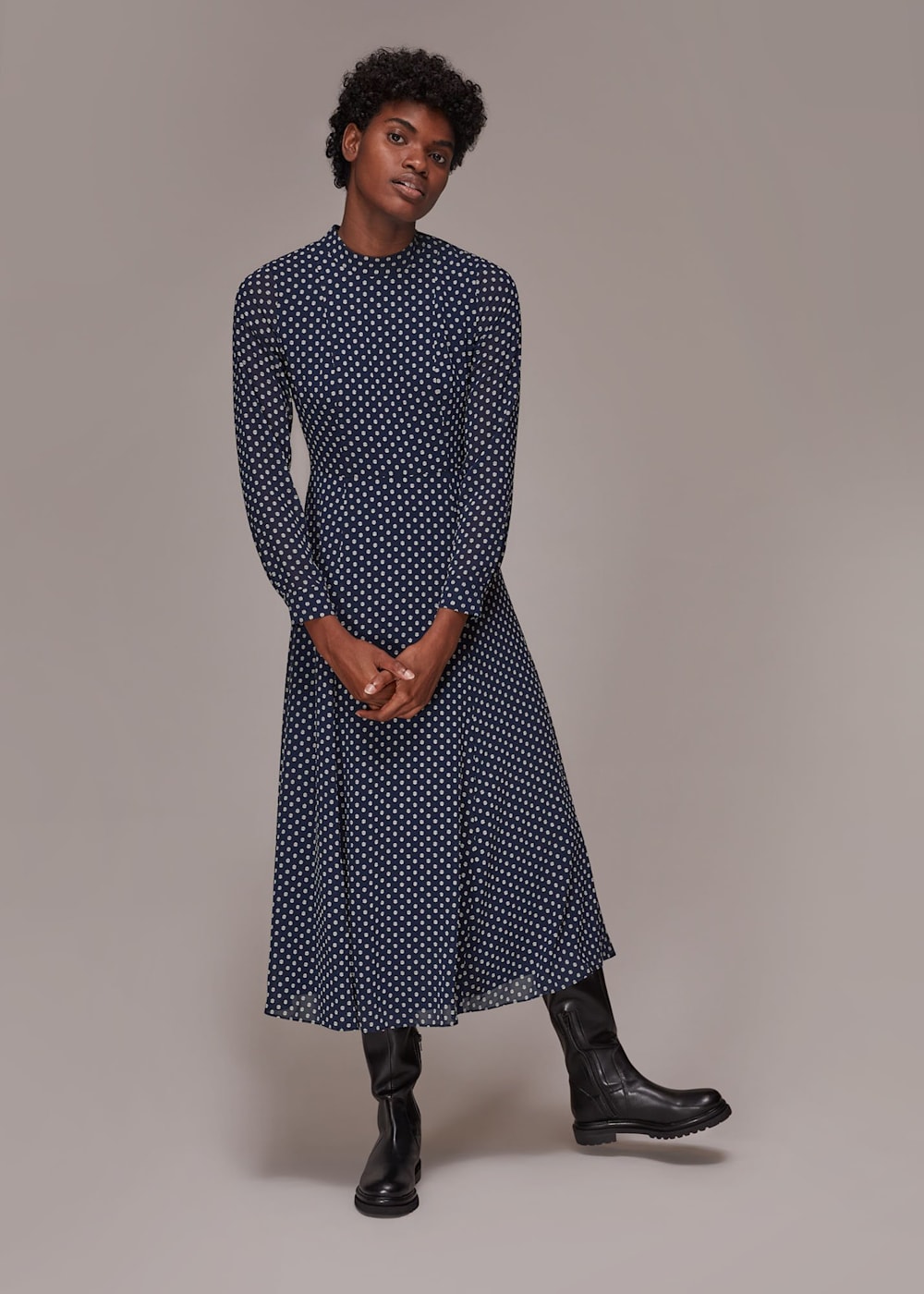 Whistles montrose dobby dress online