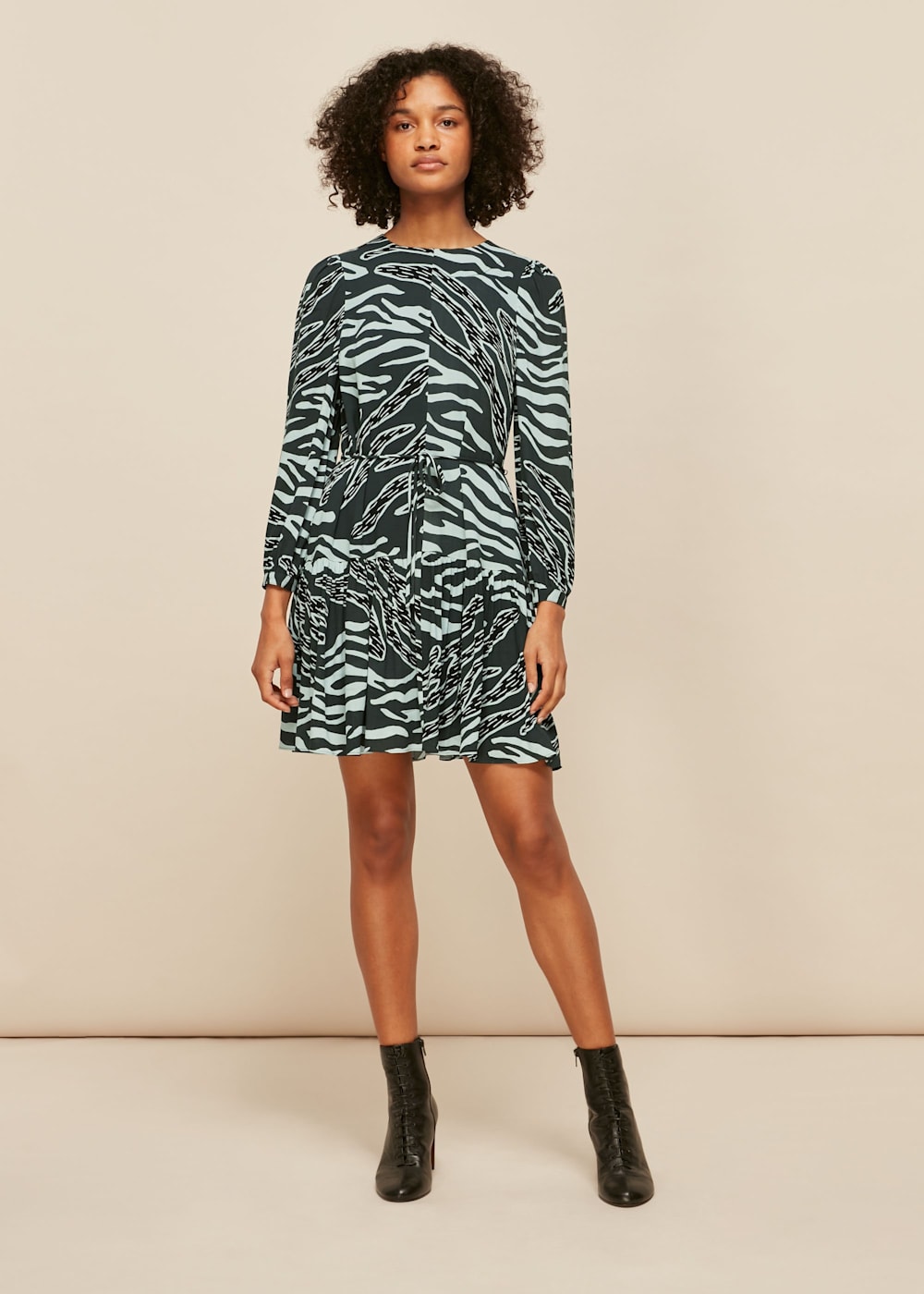 Multicolour Graphic Zebra Print Dress WHISTLES Whistles US