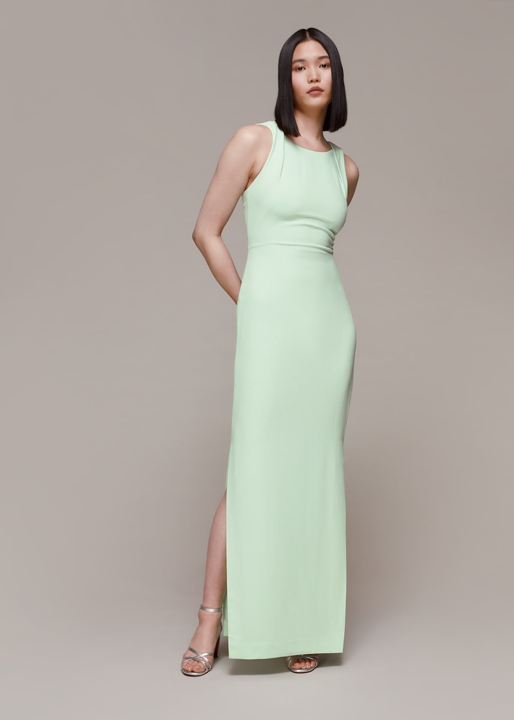 Mint Tie Back Maxi Dress WHISTLES Whistles ROW