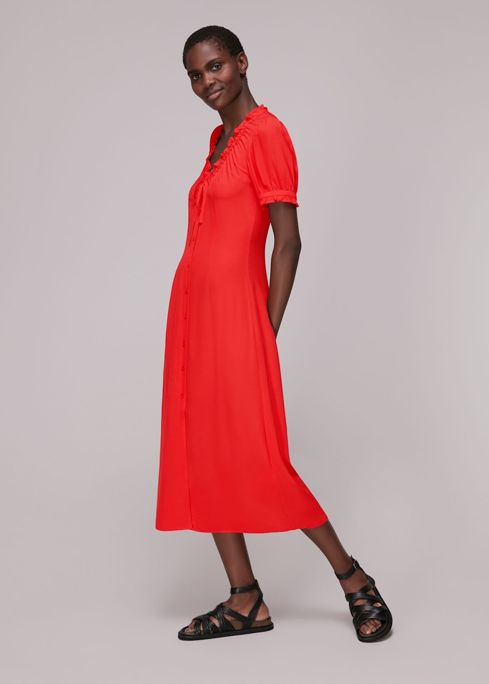 Red mid dress 2025