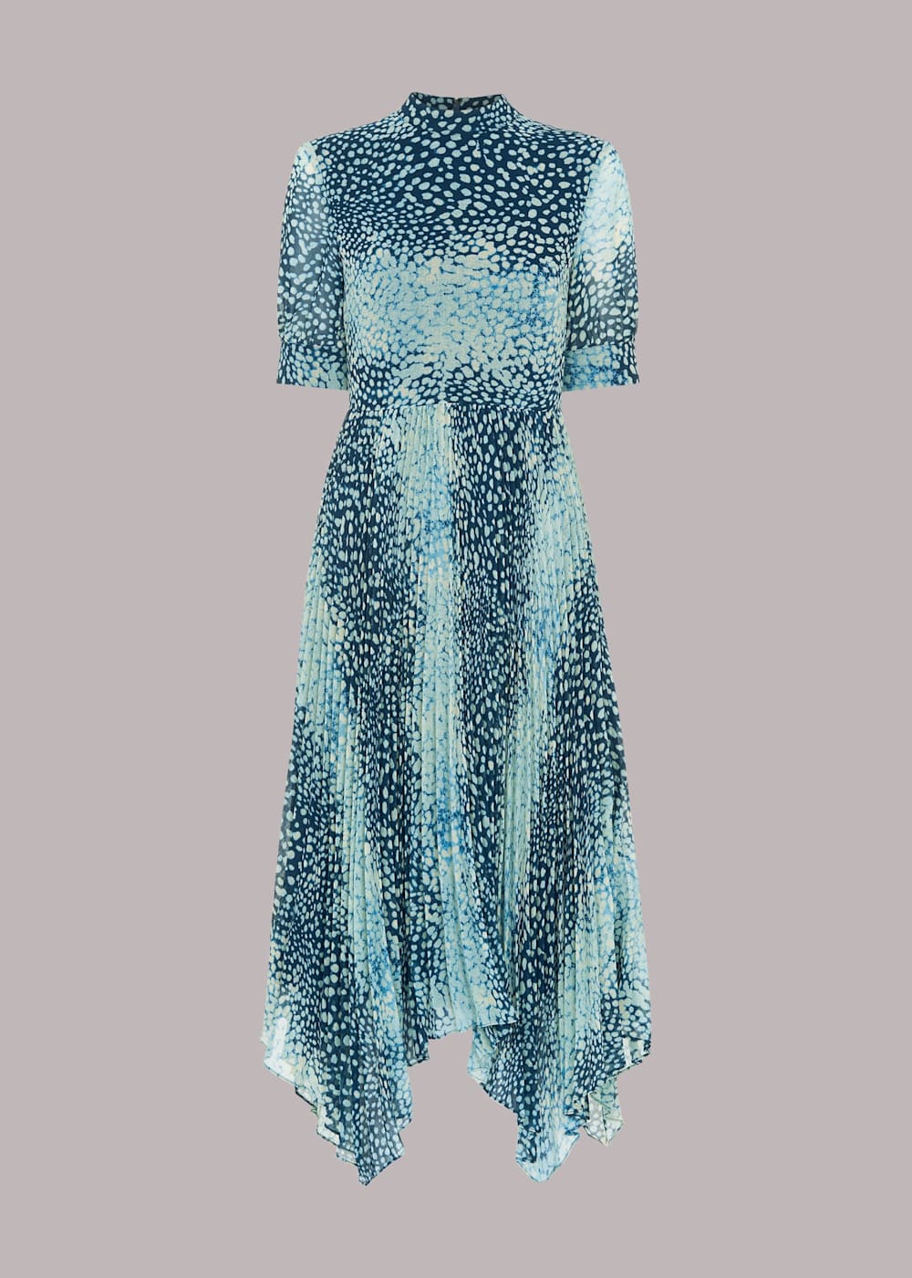 Blue Multi Esme Dalmation Print Dress WHISTLES Whistles UK
