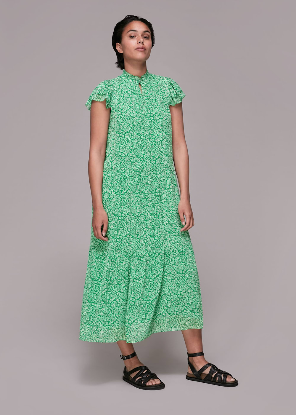 Whistles ditsy floral tiered dress new arrivals