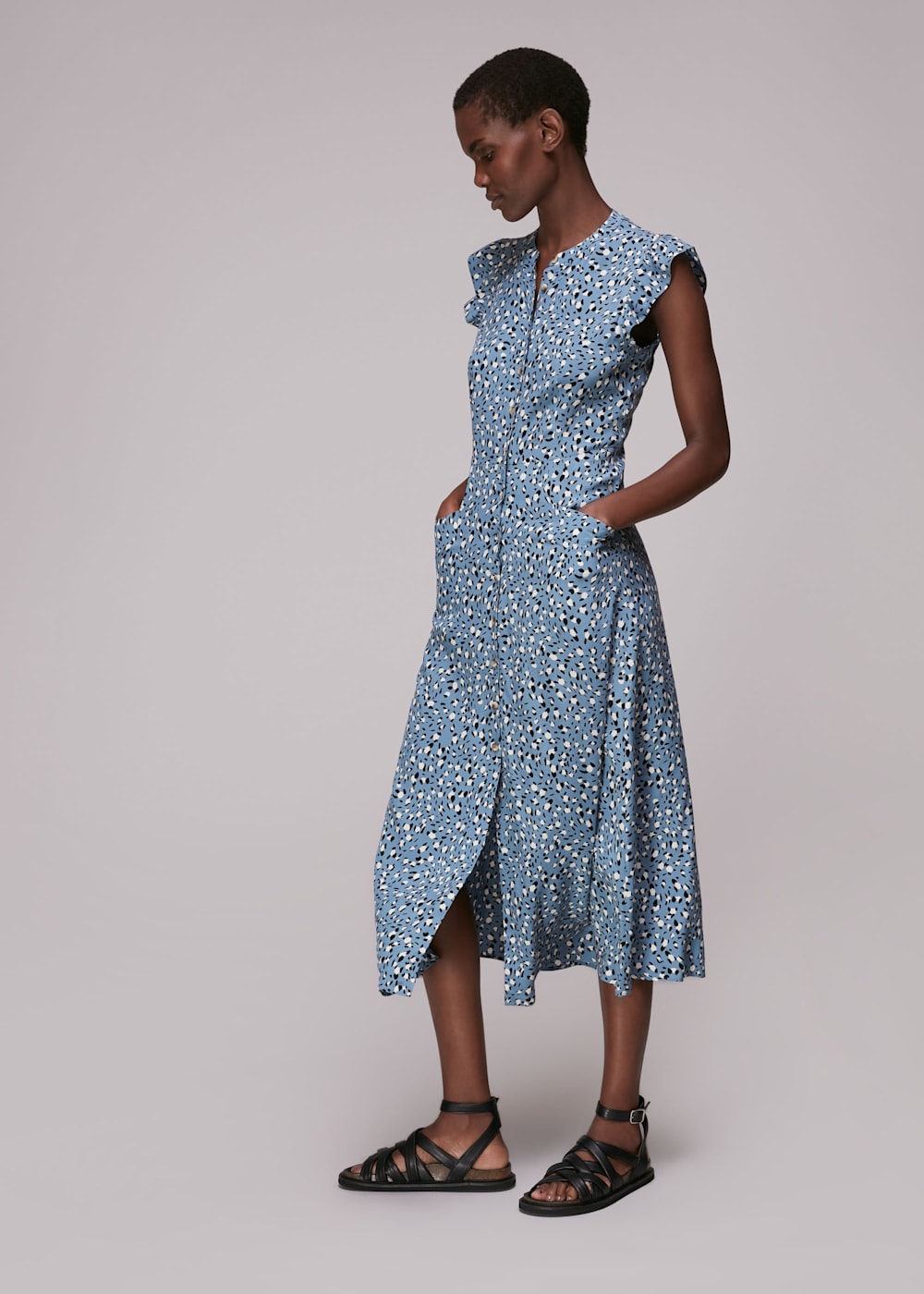 Leopard frill dress new arrivals