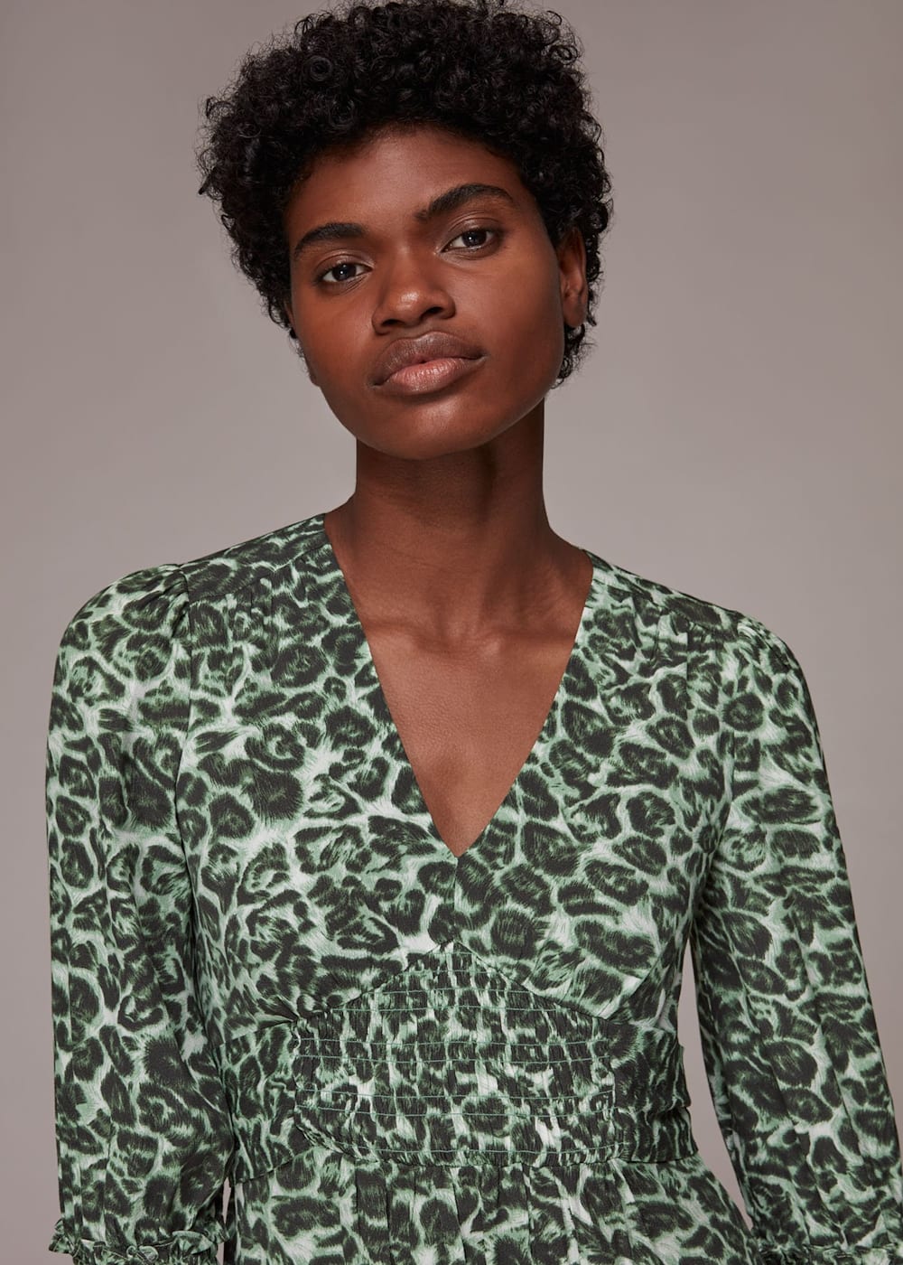 Leopard print dress green sales