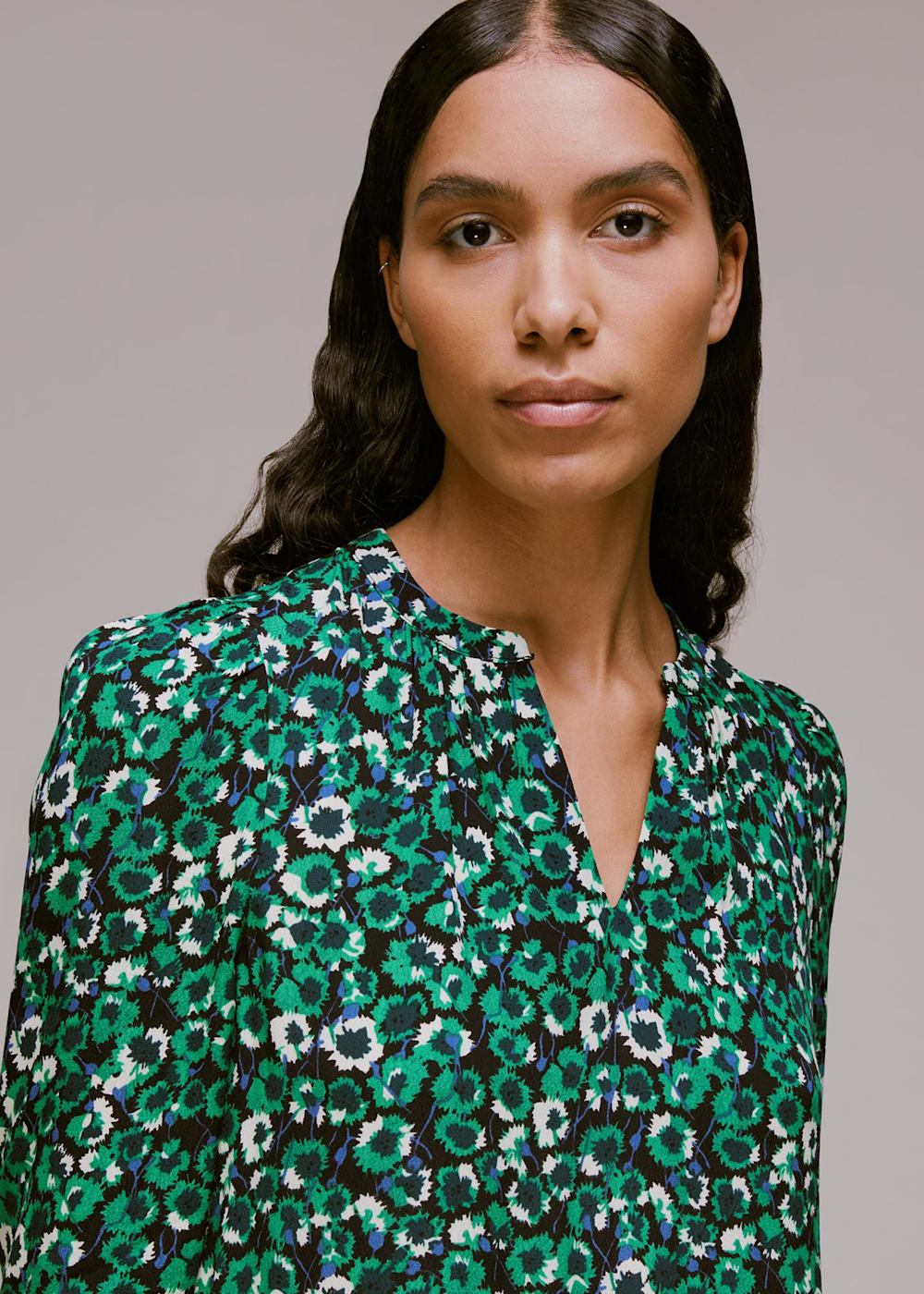 Green Multi Millie Dandelion Floral Dress WHISTLES Whistles UK