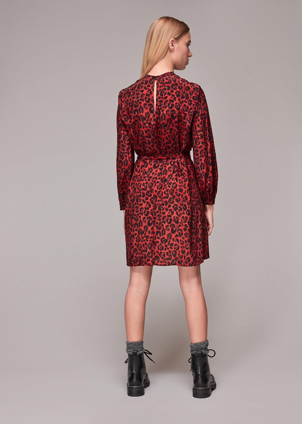 Red leopard print dress next best sale