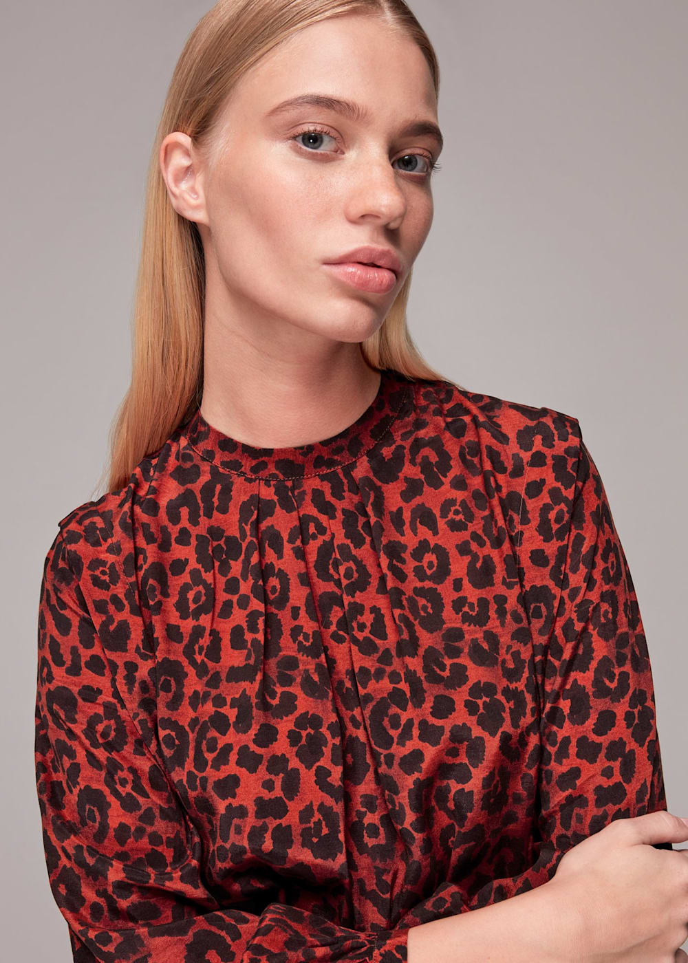Red tiger print dress deals