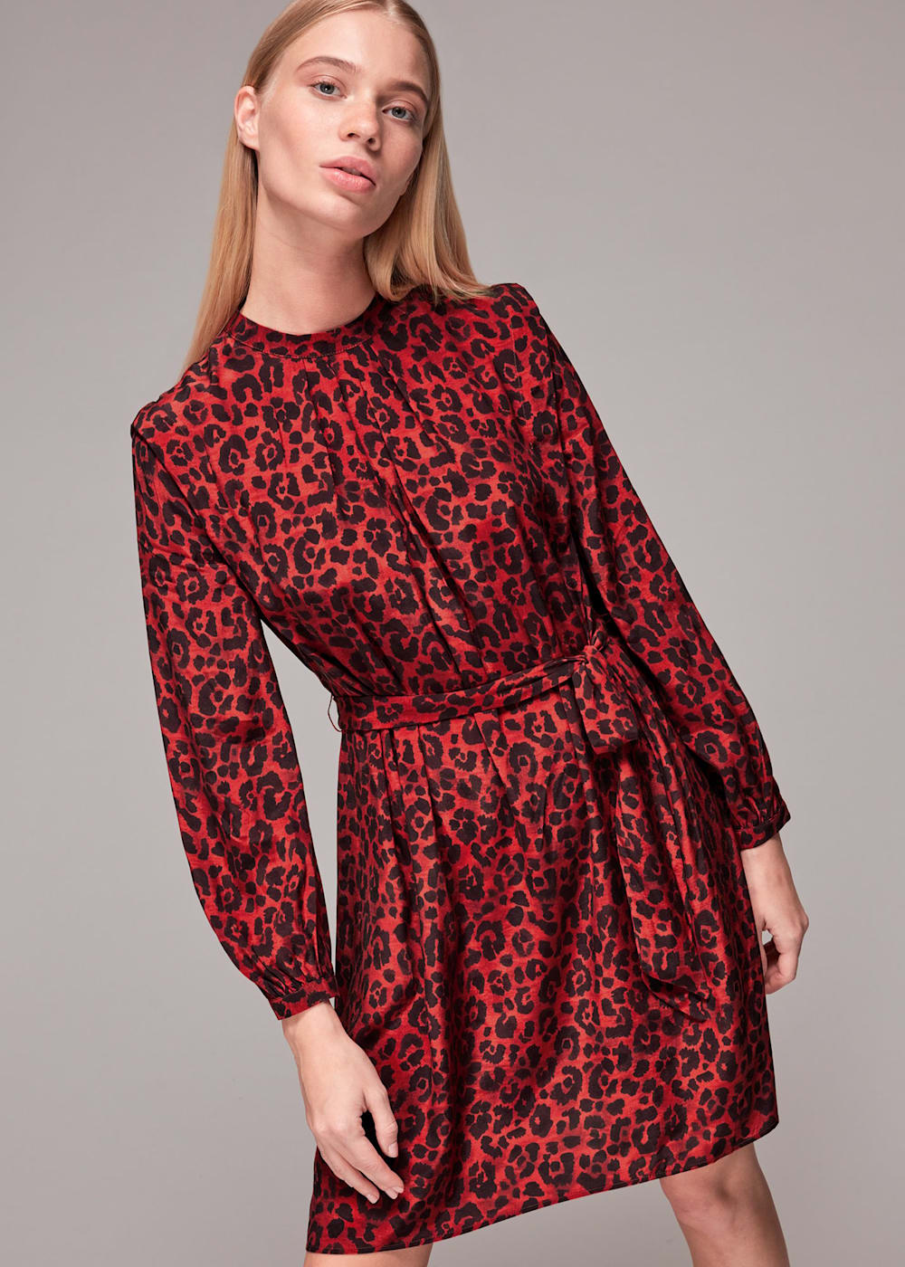 Red snakeskin print dress 2025
