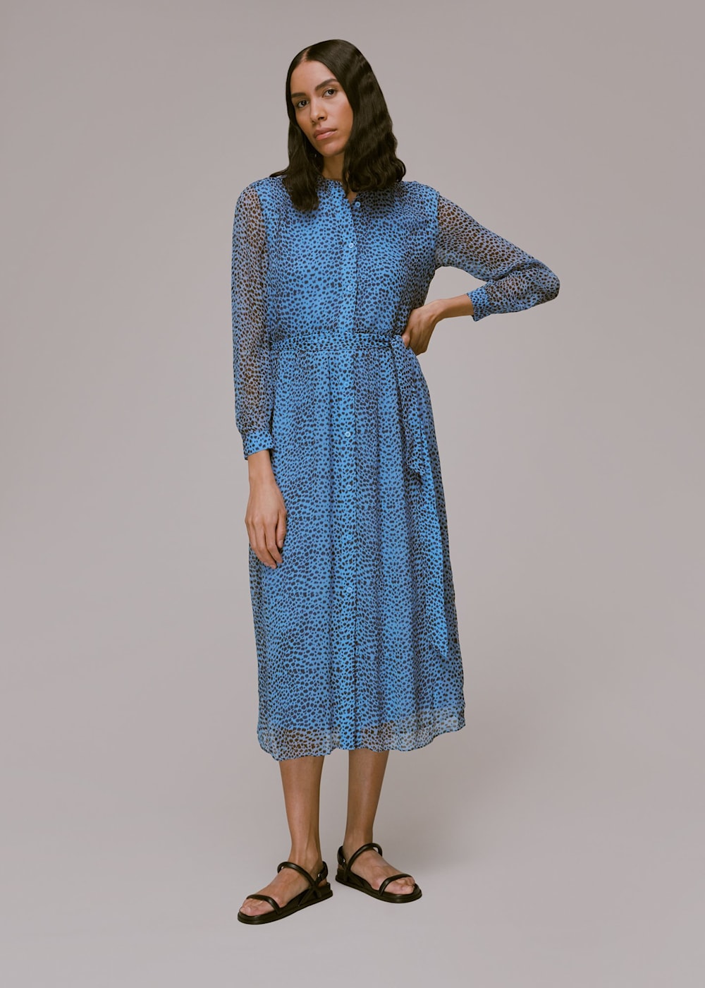 Animal print shirt dress whistles online