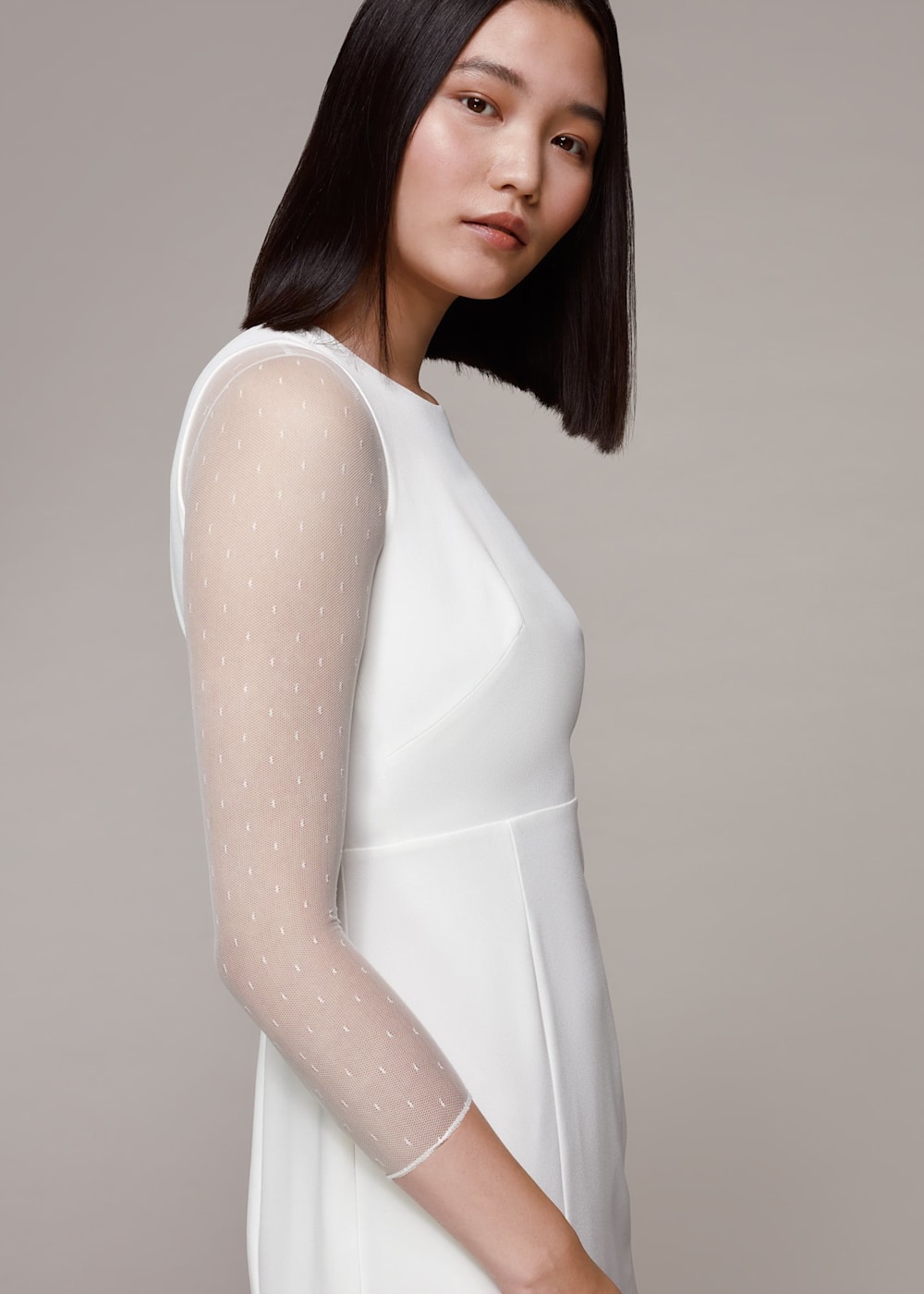 Whistles lina dobby sleeve dress hot sale