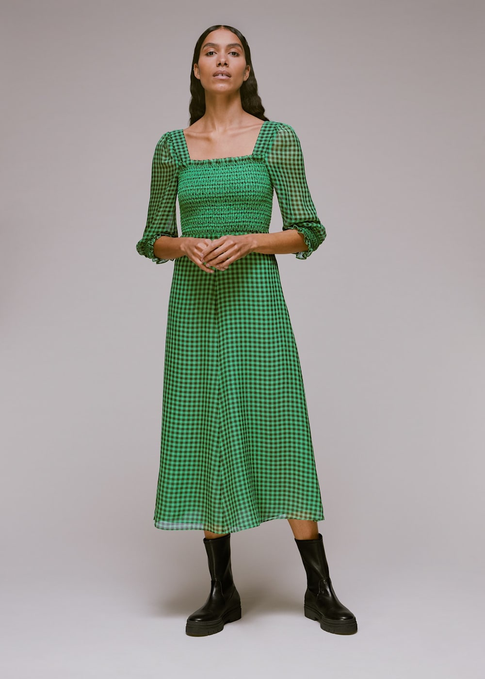 Whistles gingham dress shop