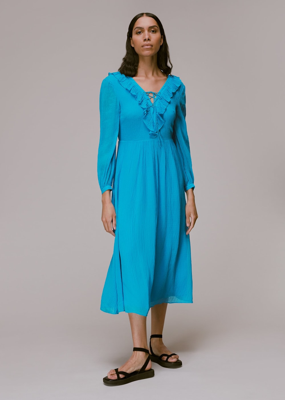 Whistles ruffle dress hot sale