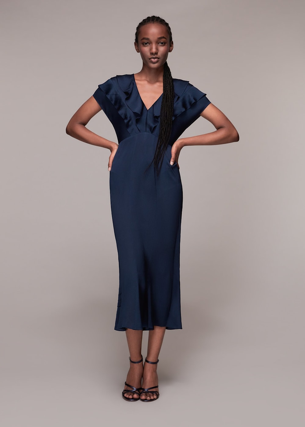 Frill midi dress top