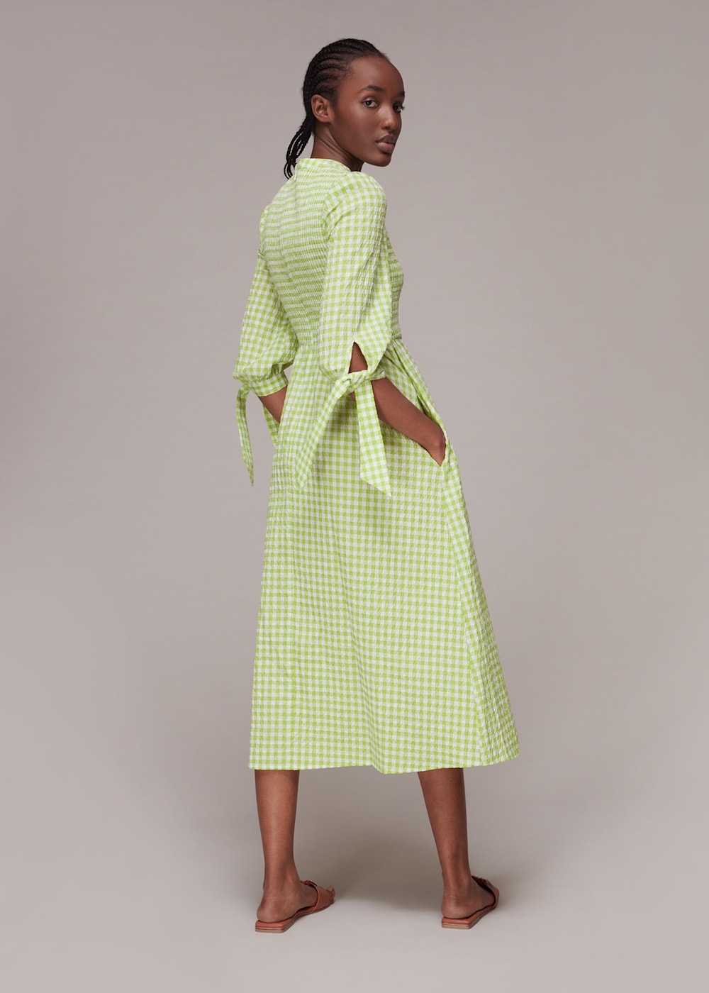 Whistles gingham dress 2025