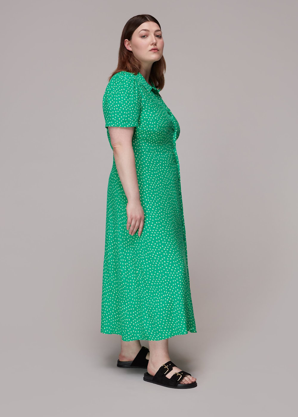 Whistles green shirt dress outlet