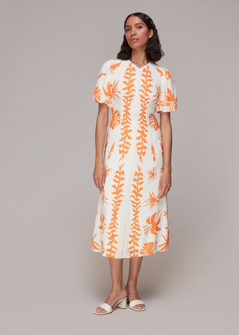 Whistles palm print dress cheap